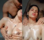 Diya Gowda Mallu Model Blurred Boobs Massage